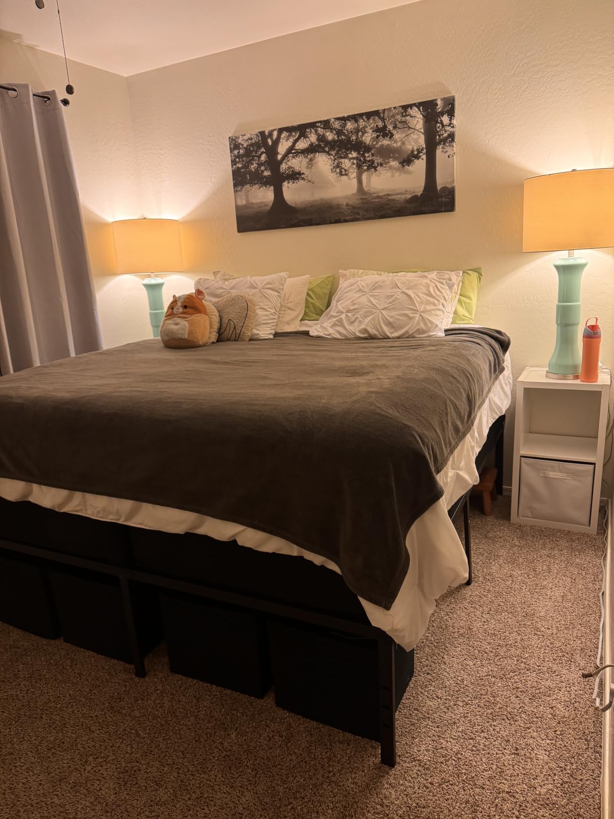NEW JETO Metal Bed Frame,Queen Size Bed Frame with Storage Space,14 Inch customer photo 1