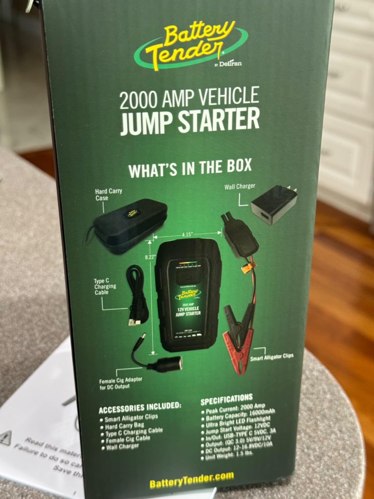Battery Tender 2000 AMP Lithium Jump Starter - 16000mAh Portable Power Station customer photo 2