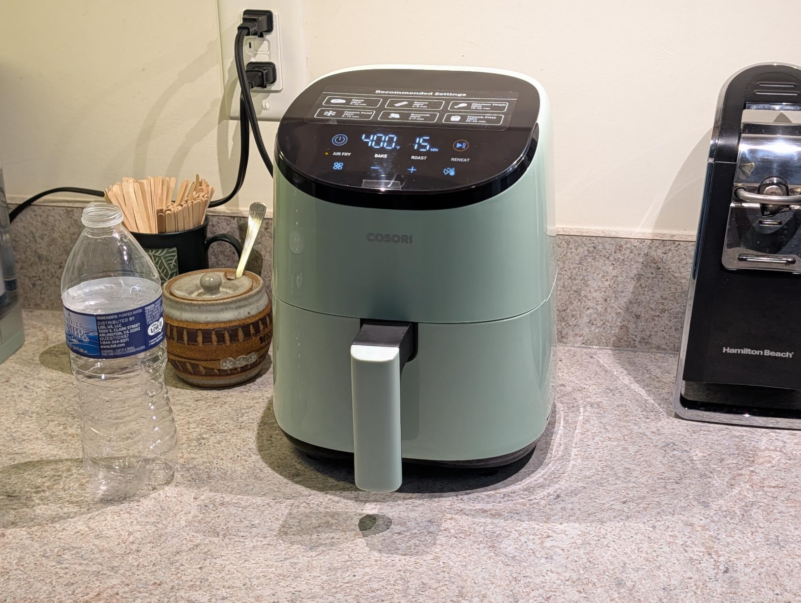 Cosori Lite 2.1 Qt Small Air Fryer, Ceramic Coating, 4-in-1, 97% less oil | Ideal for dorms, apartment, RVs, Quiet, Touch control, Air Fry, Bake, Roast, Reheat, Dishwasher-Safe Basket, Max 400℉ customer photo 2
