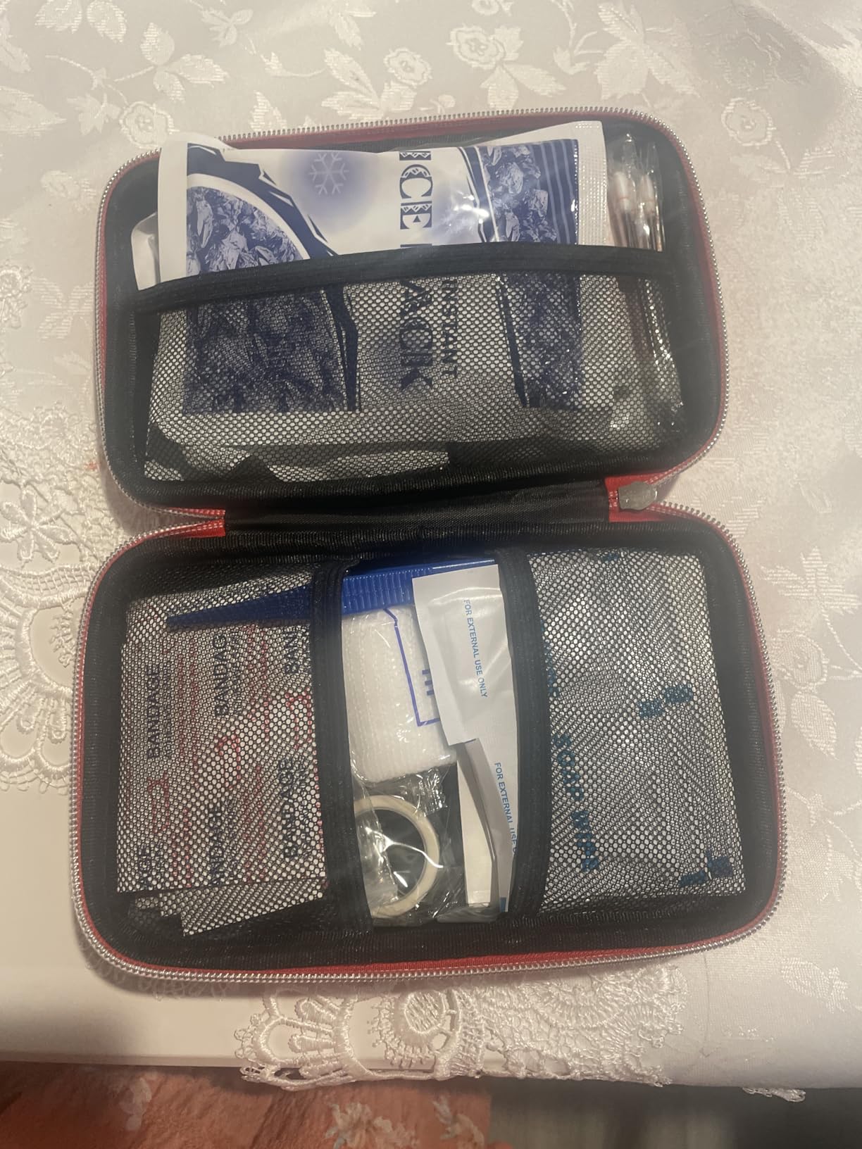 First Aid Kit 276PCS Car Home Camping Essentials Red Emergency Kit AMORNING customer photo 2