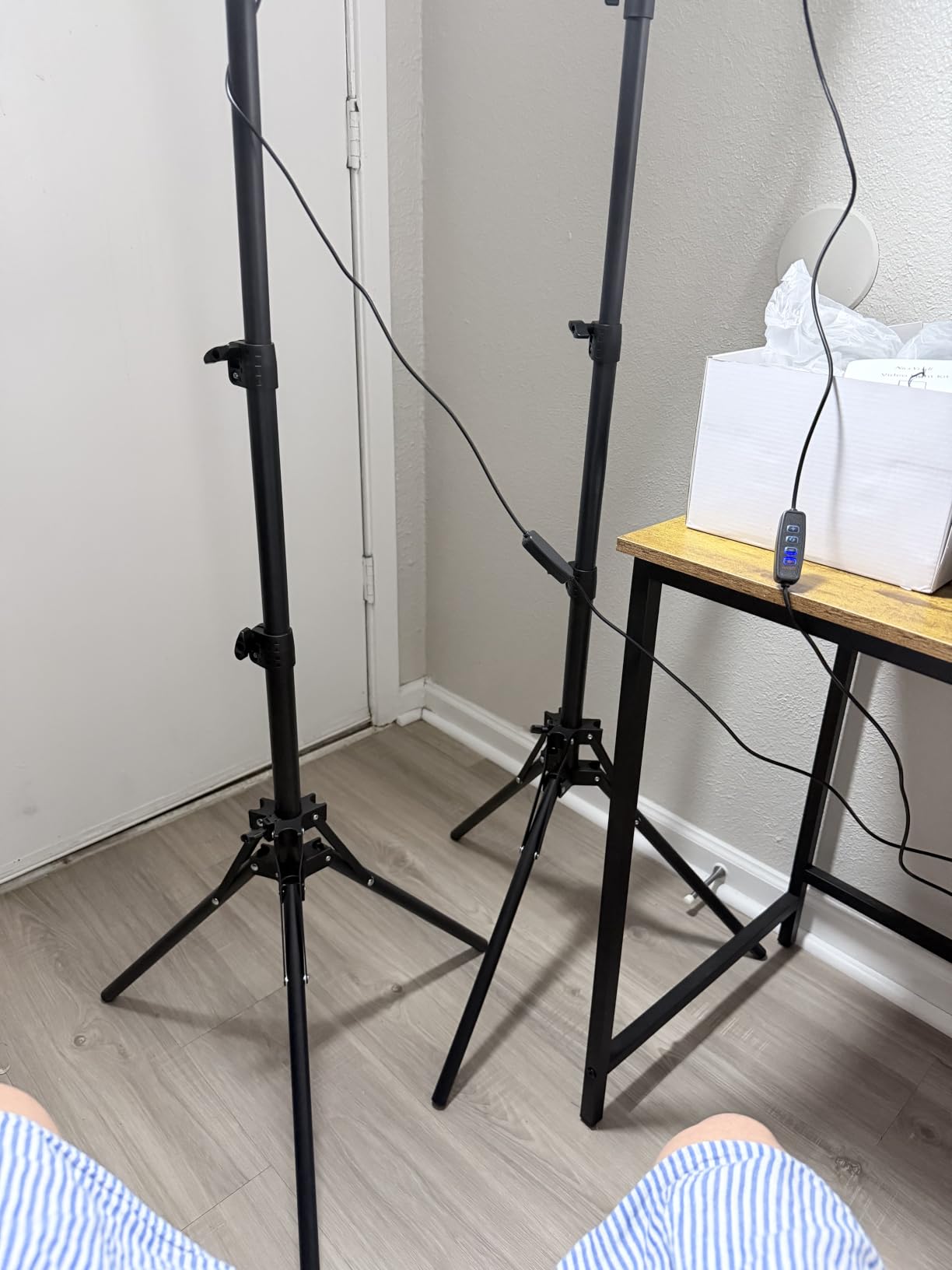 2-Pack LED Video Light Kit, NiceVeedi Studio Light, 2800-6500K Dimmable Photography Lighting Kit with Tripod Stand&Phone Holder, 73