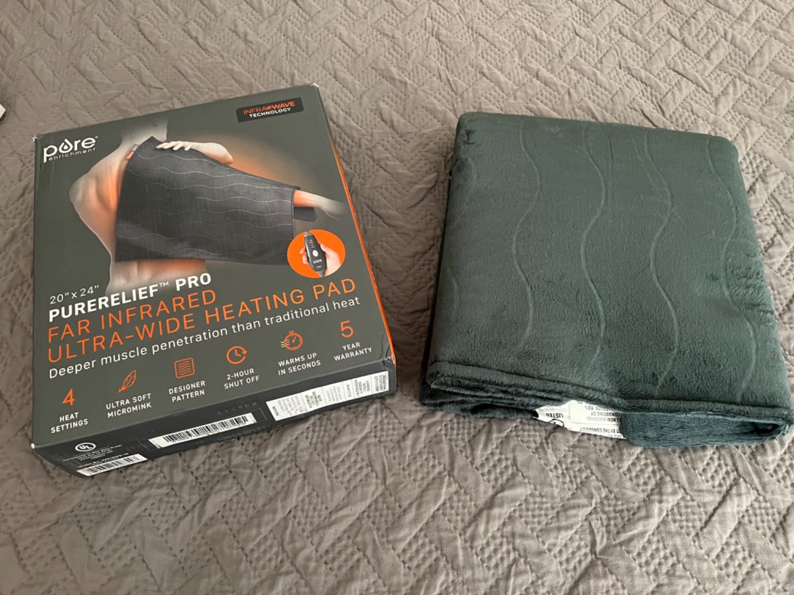 Pure Enrichment PureRelief Pro Far Infrared XL Heating Pad, 4 Heat Settings customer photo 1