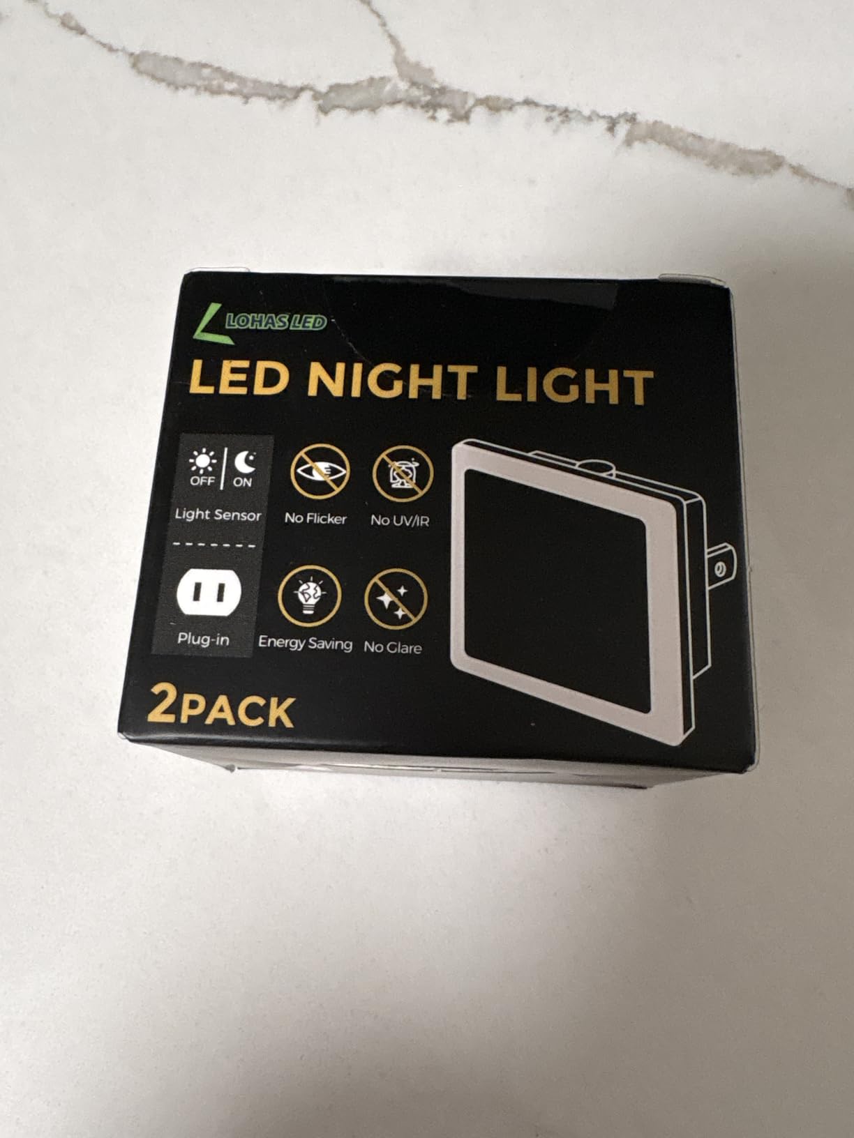 L LOHAS LED Night Lights Plug into Wall 2-Pack, 0.3W Plug in Night Light customer photo 2