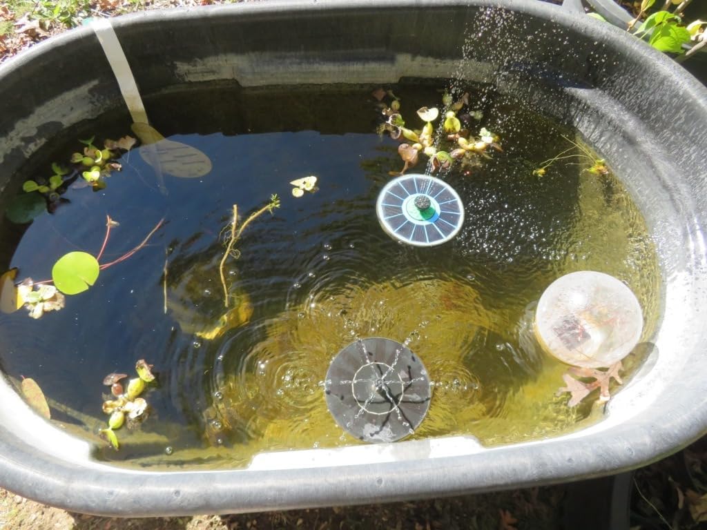 Yzert Solar Fountain for Bird Bath Glass - No Battery, 3.5W Solar Bird Bath Fountains Green Flower with 4 Fixed Rods & 7 Nozzles, Solar Powered Water Fountain for Outdoor, Pond, Pool, Garden customer photo 1