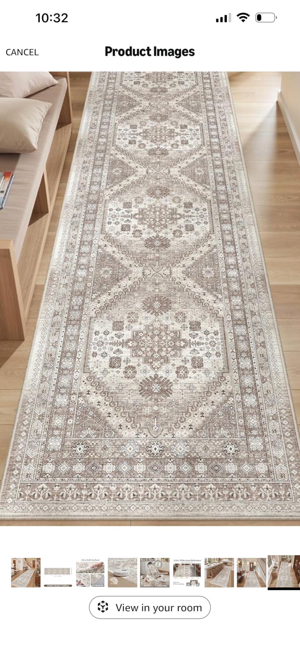 befbee 8x10 Area Rugs for Living Room, Washable Vintage Non Slip Rug | Soft Throw Rugs with Low Pile Thin Stain Resistant Carpet for Dining Room Bedroom Home Office Decor Turmeric 8'x10' customer photo 1