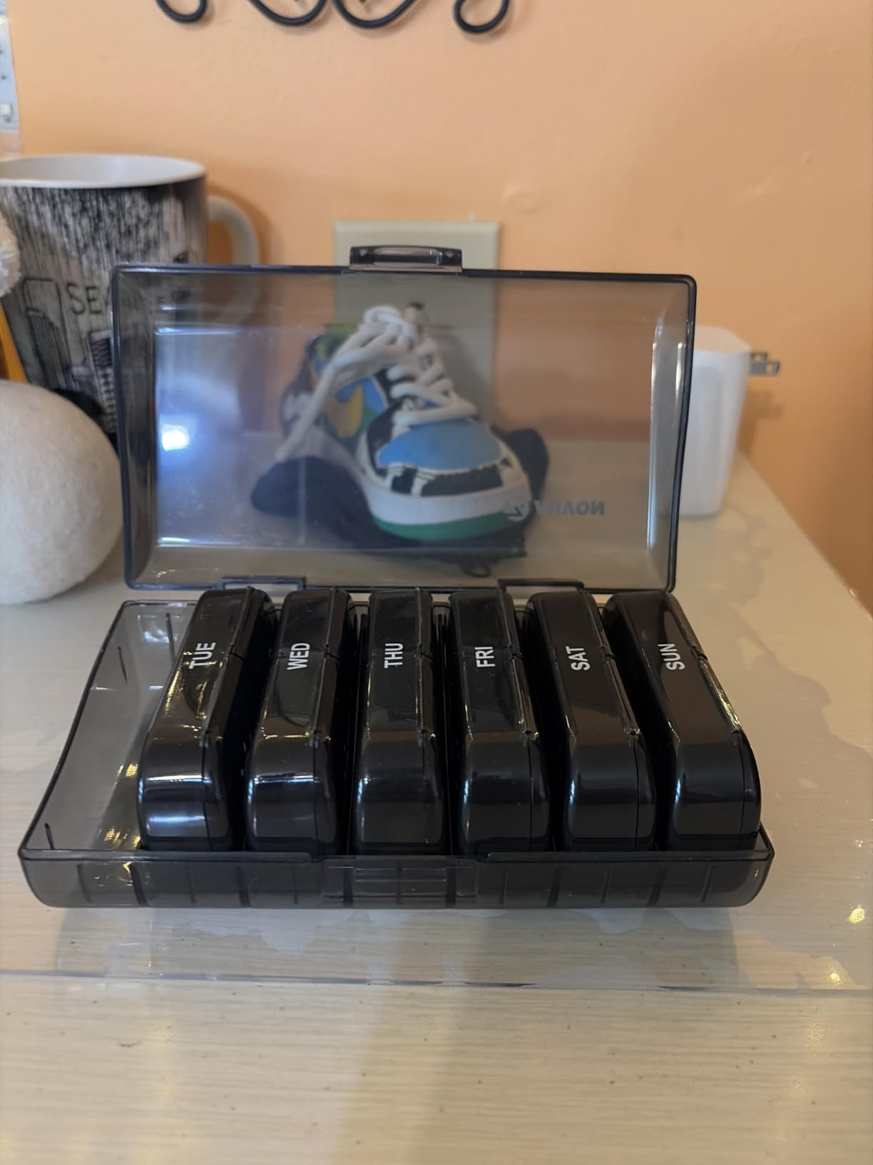 AUVON Weekly Pill Organizer 2 Times a Day, One-Side Large Opening, Easy‑Use customer photo 1