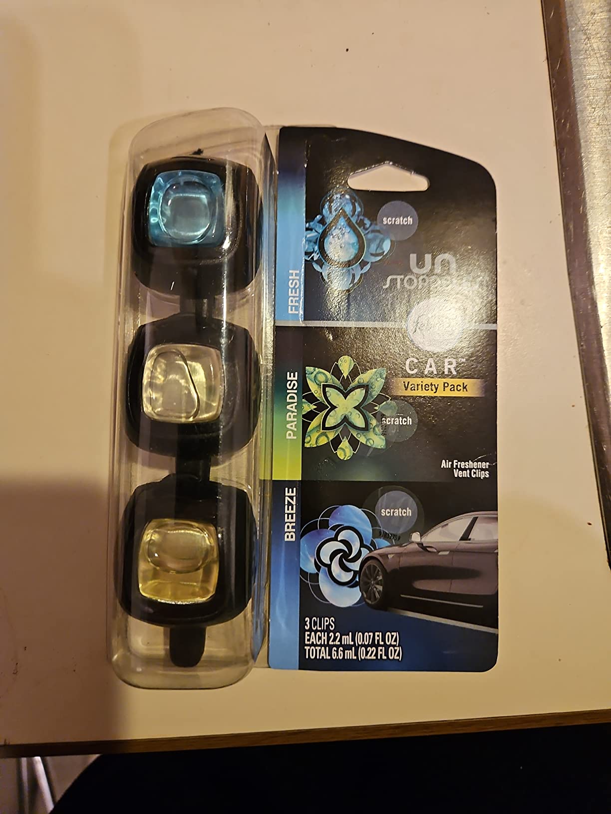 Febreze Car Air Freshener Vent Clips, Car Freshener, Unstopables Scents Variety Pack, .07 oz. Car Vent Clip, 3-Count, Car Air Fresheners customer photo 1