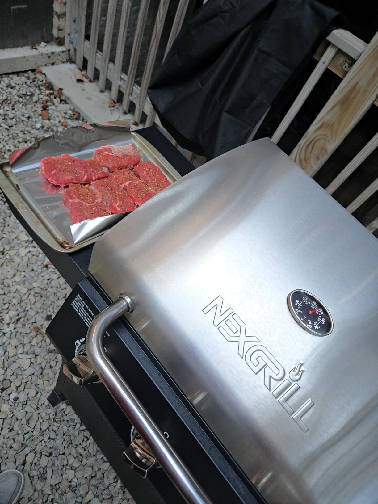 Nexgrill Propane 3 Burner Gas Grill, Side Tables with Stainless Steel Lid customer photo 1