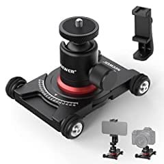 NEEWER Camera Slider Dolly with Ball Head & Phone Clamp, 4 Wheeled, SD001 customer photo 2
