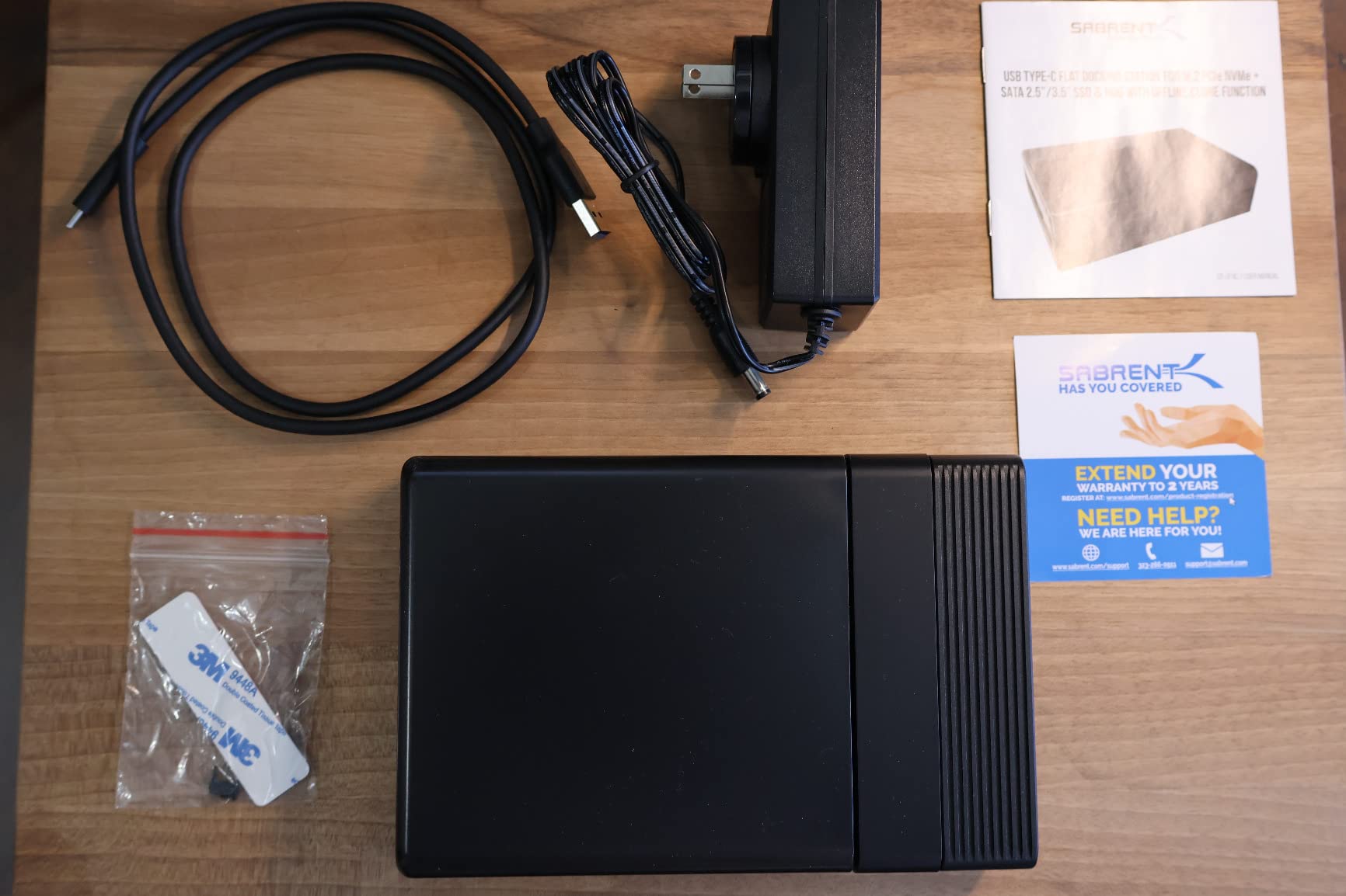 SABRENT Lay Flat NVMe & SATA HDD/SSD Dock, USB-C 10Gbps (DS-UFNC) customer photo 1