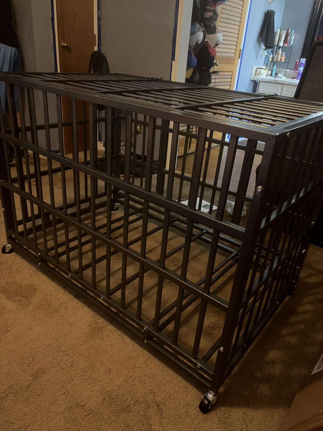 Hiwokk 38 Inch Heavy Duty Dog Crate, Indestructible Kennel for Small Dogs customer photo 2