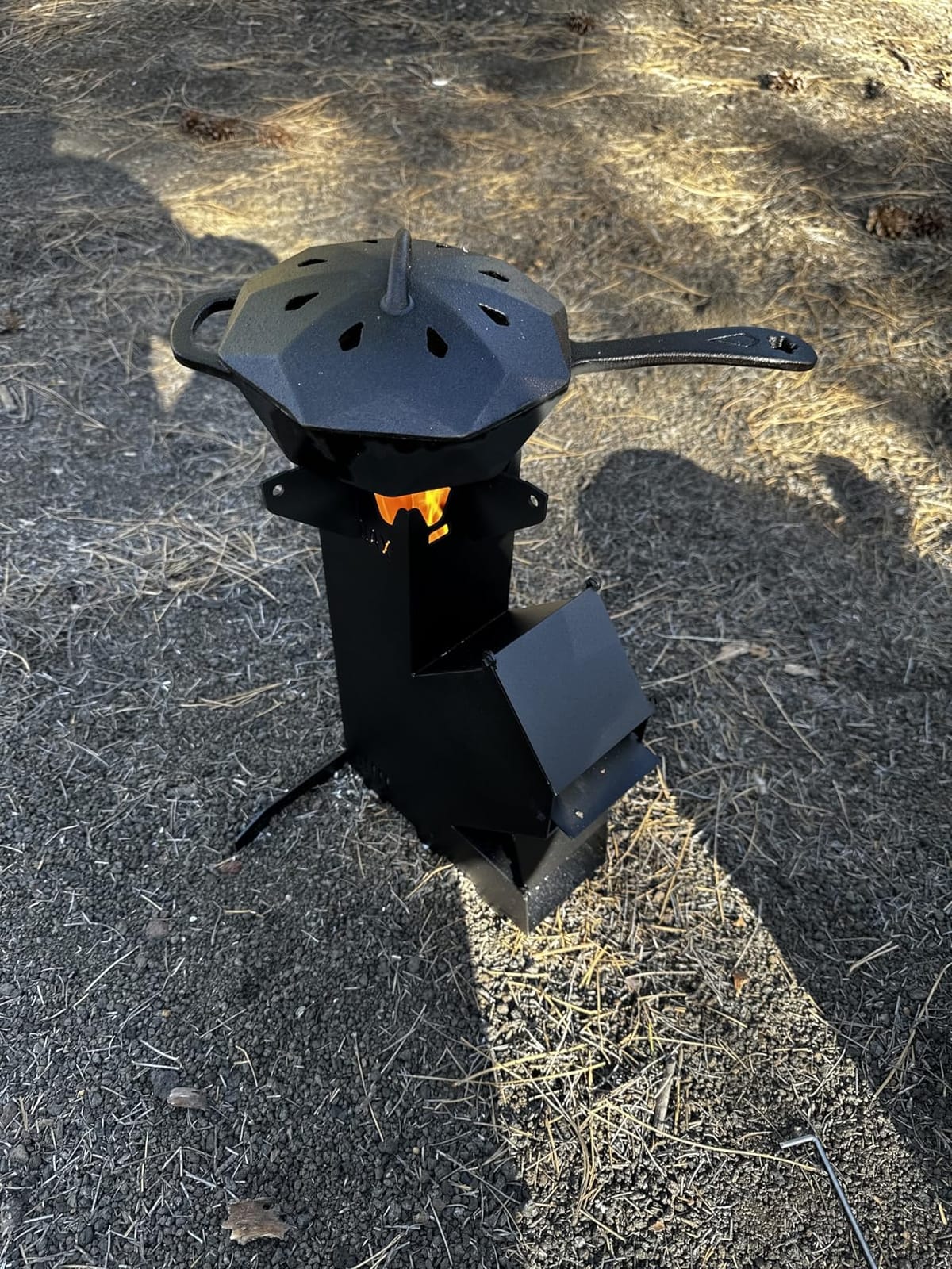Rocket Stove Portable Wood-Burning Camping Stove with Storage Bag customer photo 2
