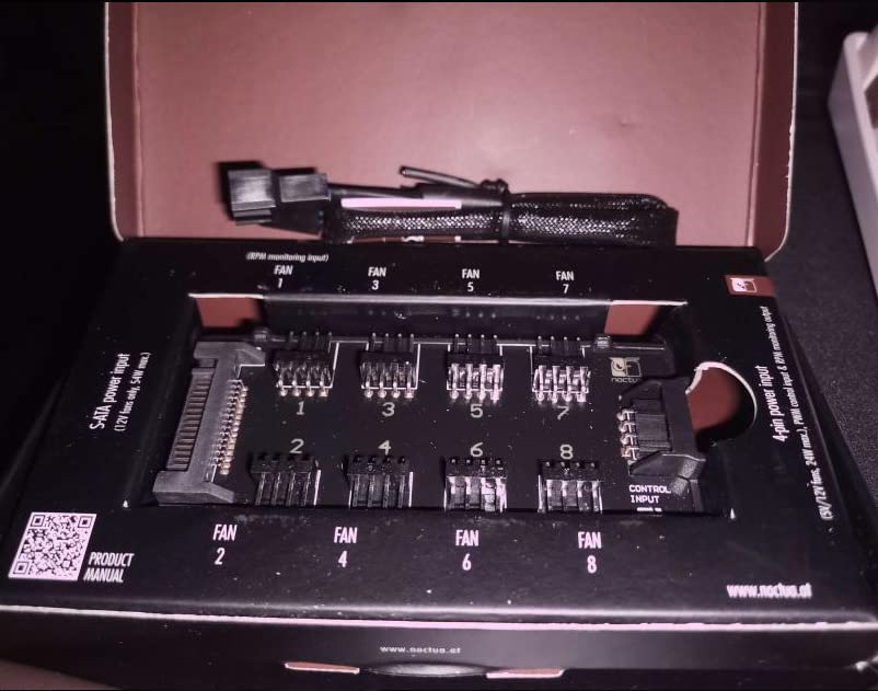 Noctua NA-FH1, 8-Port PWM Fan Hub, Magnetic with Short Circuit Protection customer photo 2