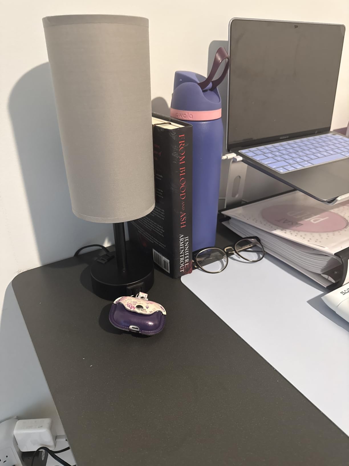 Fenmzee Bedside Table Lamp for Bedroom - Dimmable Touch, USB A+C, AC Outlet customer photo 2