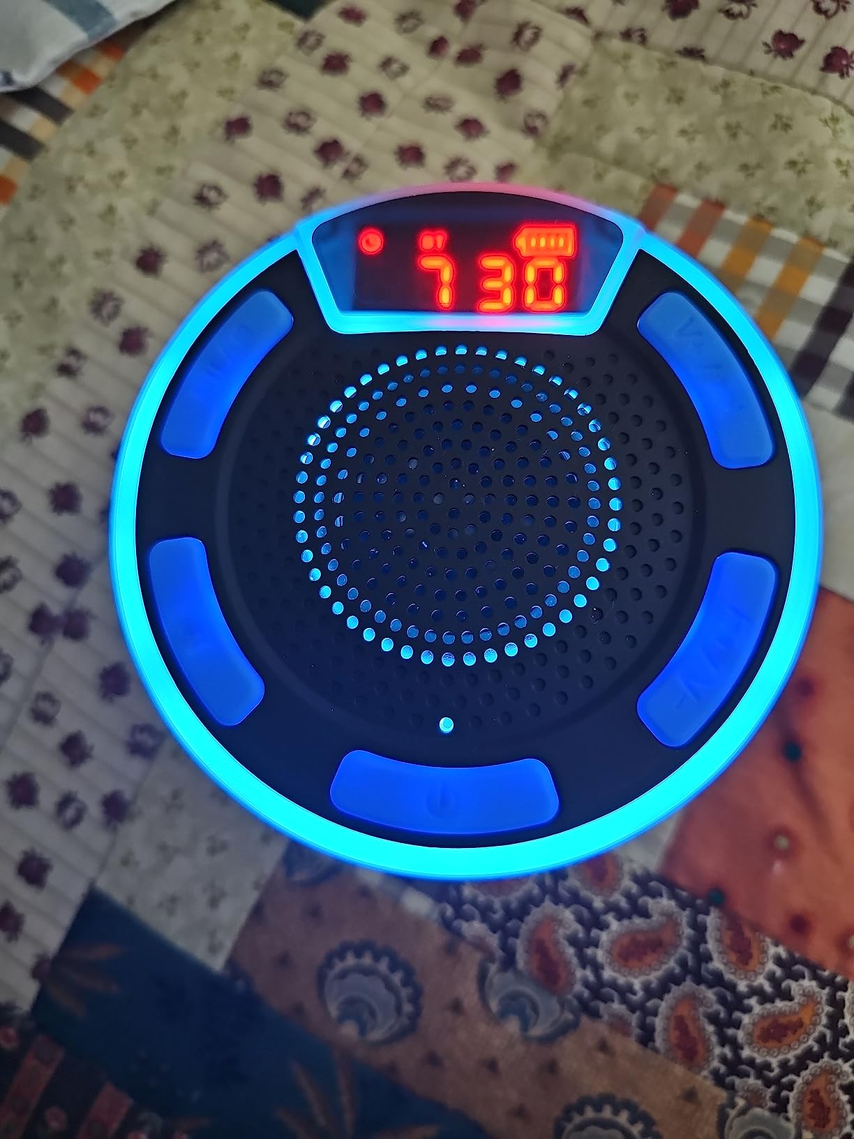 Bluetooth Speakers, IPX7 Waterproof Shower Speaker, Portable Speaker with LED Display, FM Radio, Suction Cup, Light Show, Built-in Mic, Best Gifts for Pool Beach Home Party Travel Outdoors customer photo 2