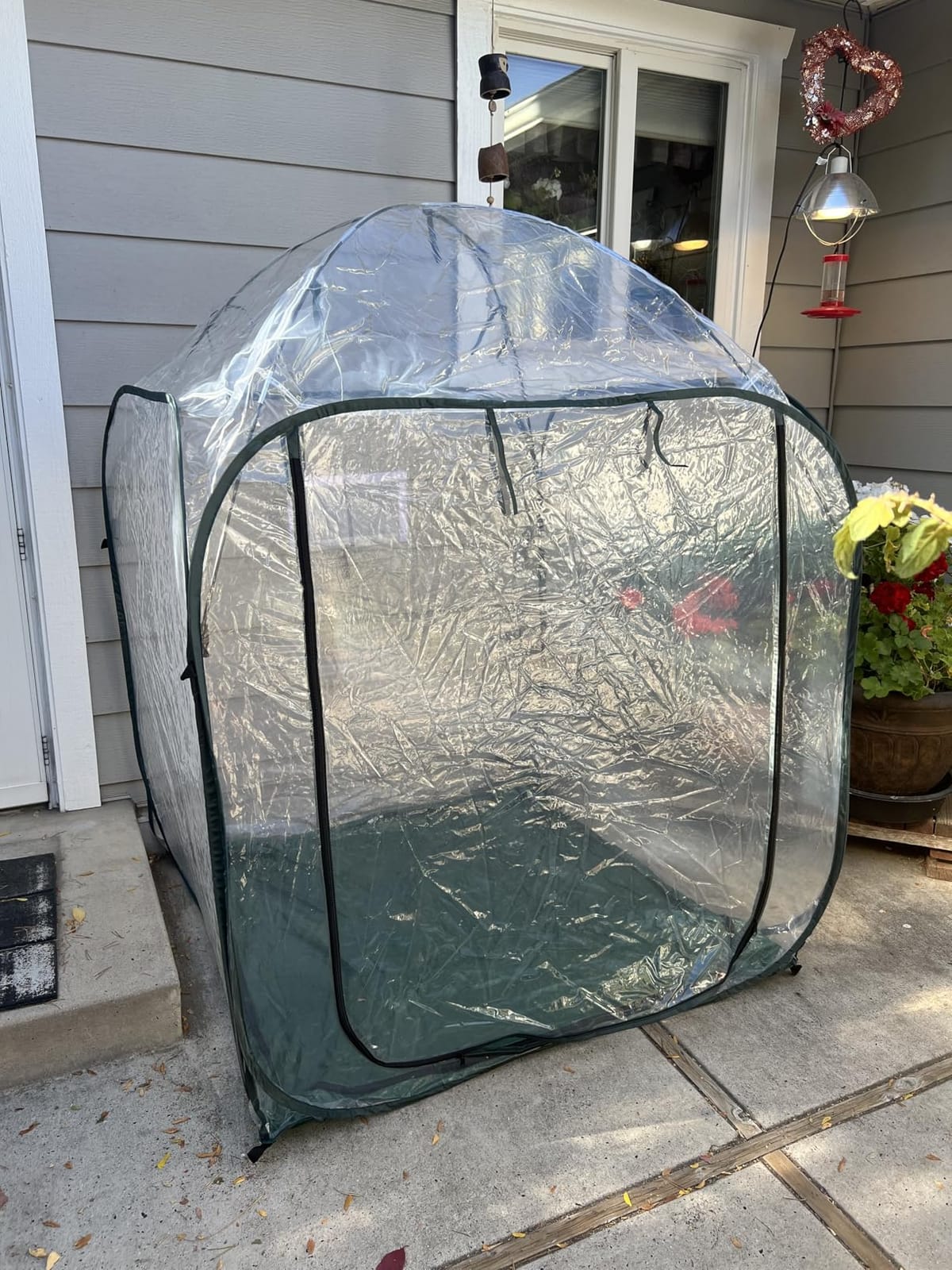 VIVOSUN Mini 4-Tier Greenhouse with Wheels, 27 x 19 x 63-Inch Reusable Portable Warm House with Clear PVC Cover and Shelf for Compact Garden and Small Backyards, with Wheels customer photo 1