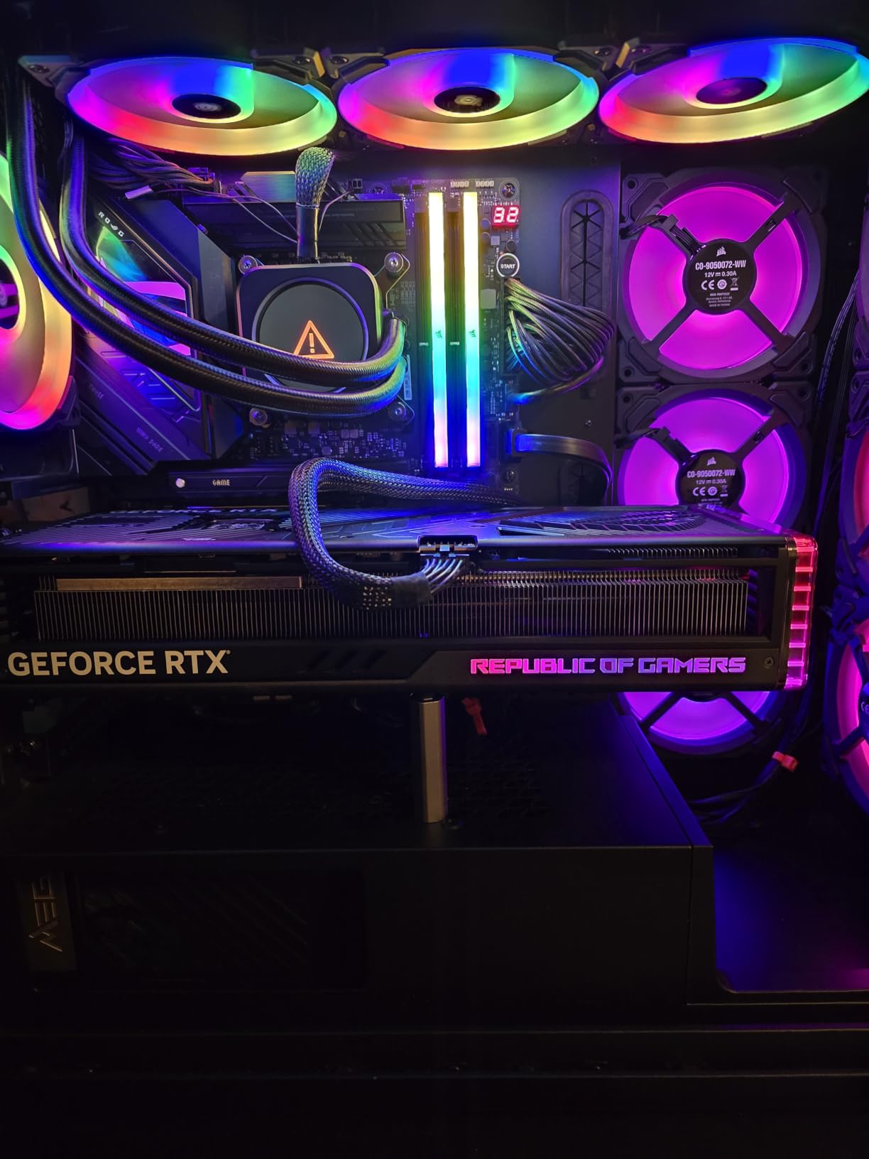 CORSAIR VENGEANCE RGB DDR5 RAM 64GB (2x32GB) 6400MHz CL32-40-40-84 1.40V Intel XMP Desktop Computer Memory - Black (CMH64GX5M2B6400C32) customer photo 1