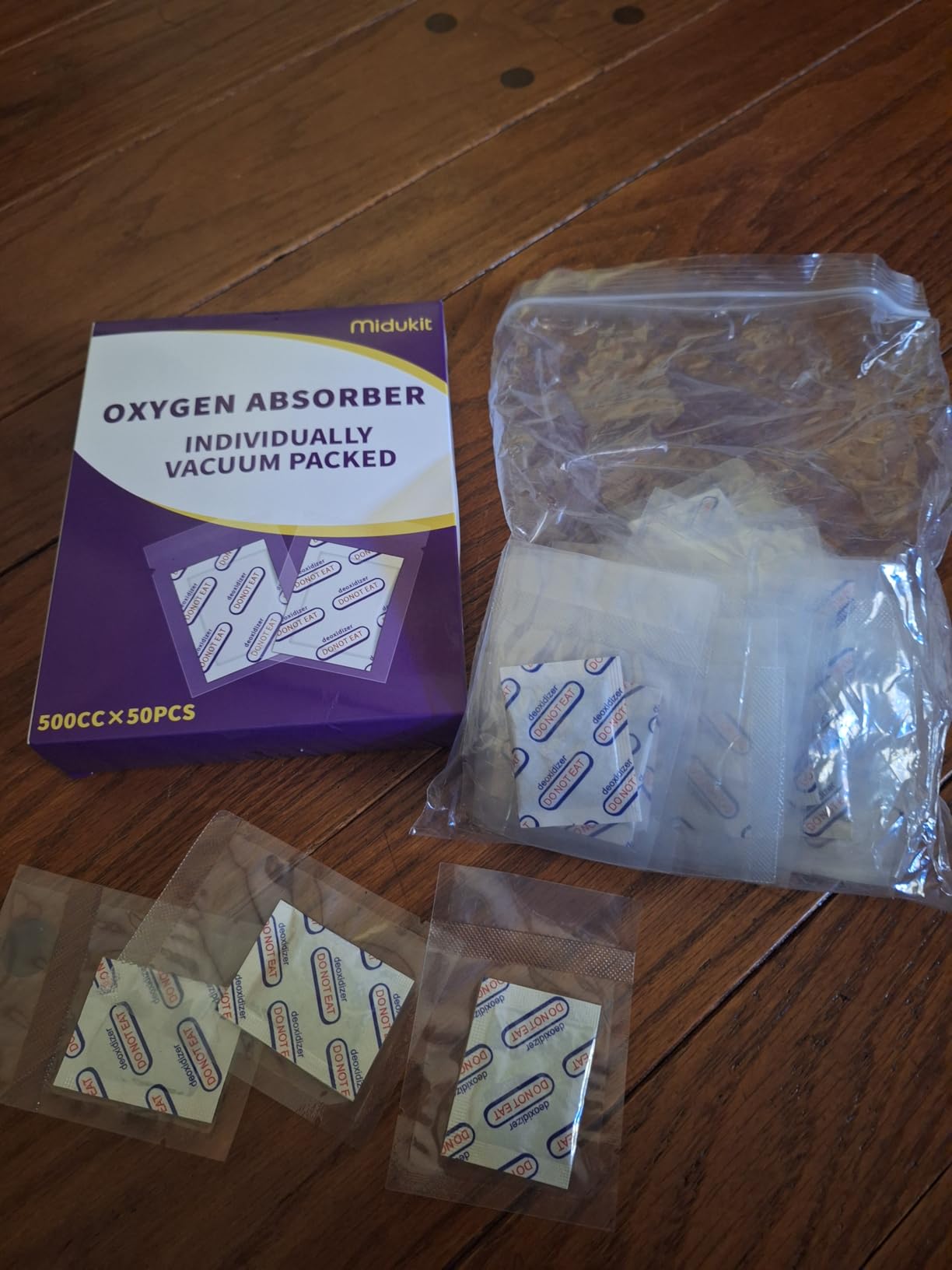 Individually Wrapped - Oxygen Absorbers for Food Storage 500cc, 50 Packs customer photo 1