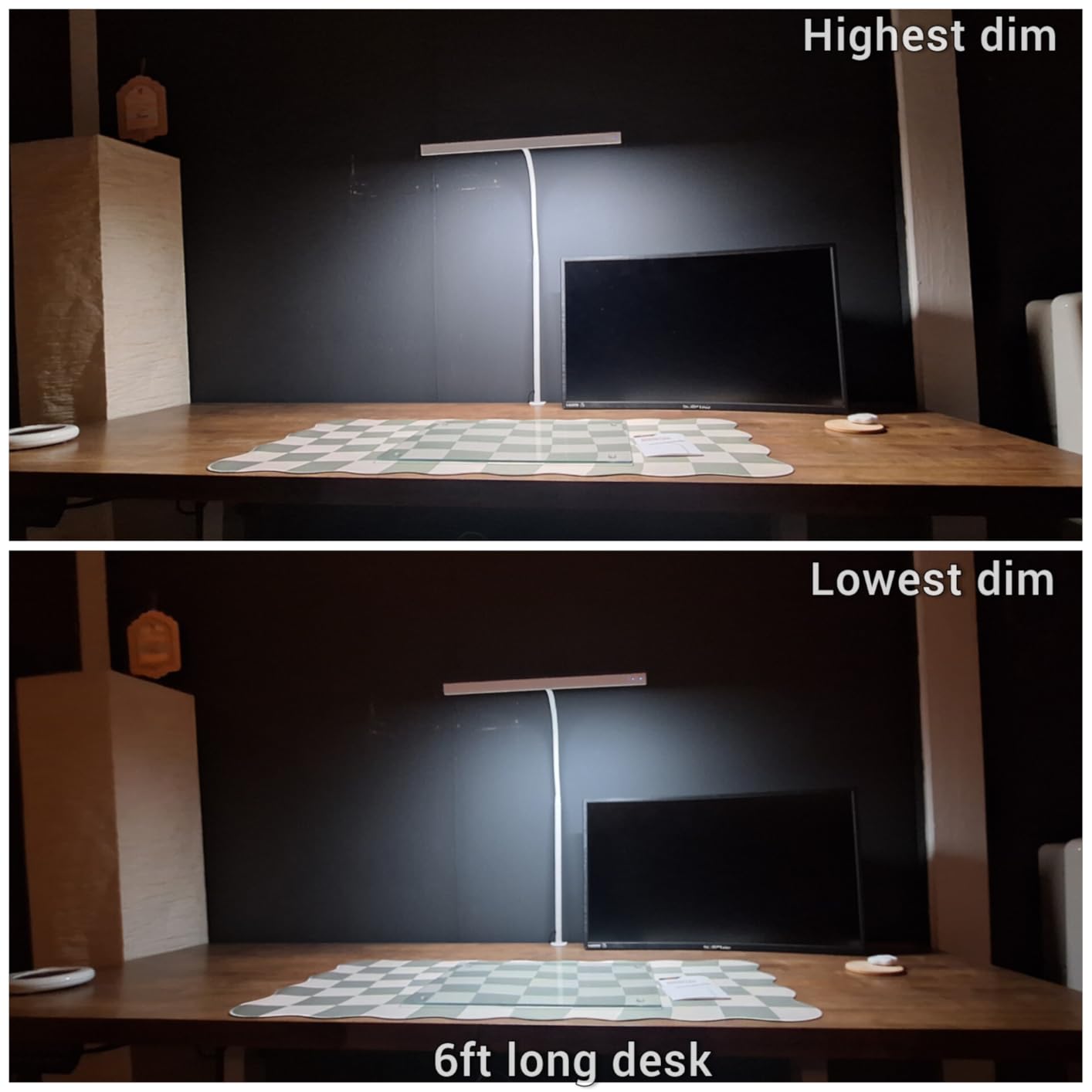 SUPERDANNY LED Desk Lamp for Office Home, Eye-Caring Desk Light with Adjustable Gooseneck, 12W Touch Control Dimmable Brightness, Architect Clamp Lamp with USB Adapter for Reading Study Workbench customer photo 2