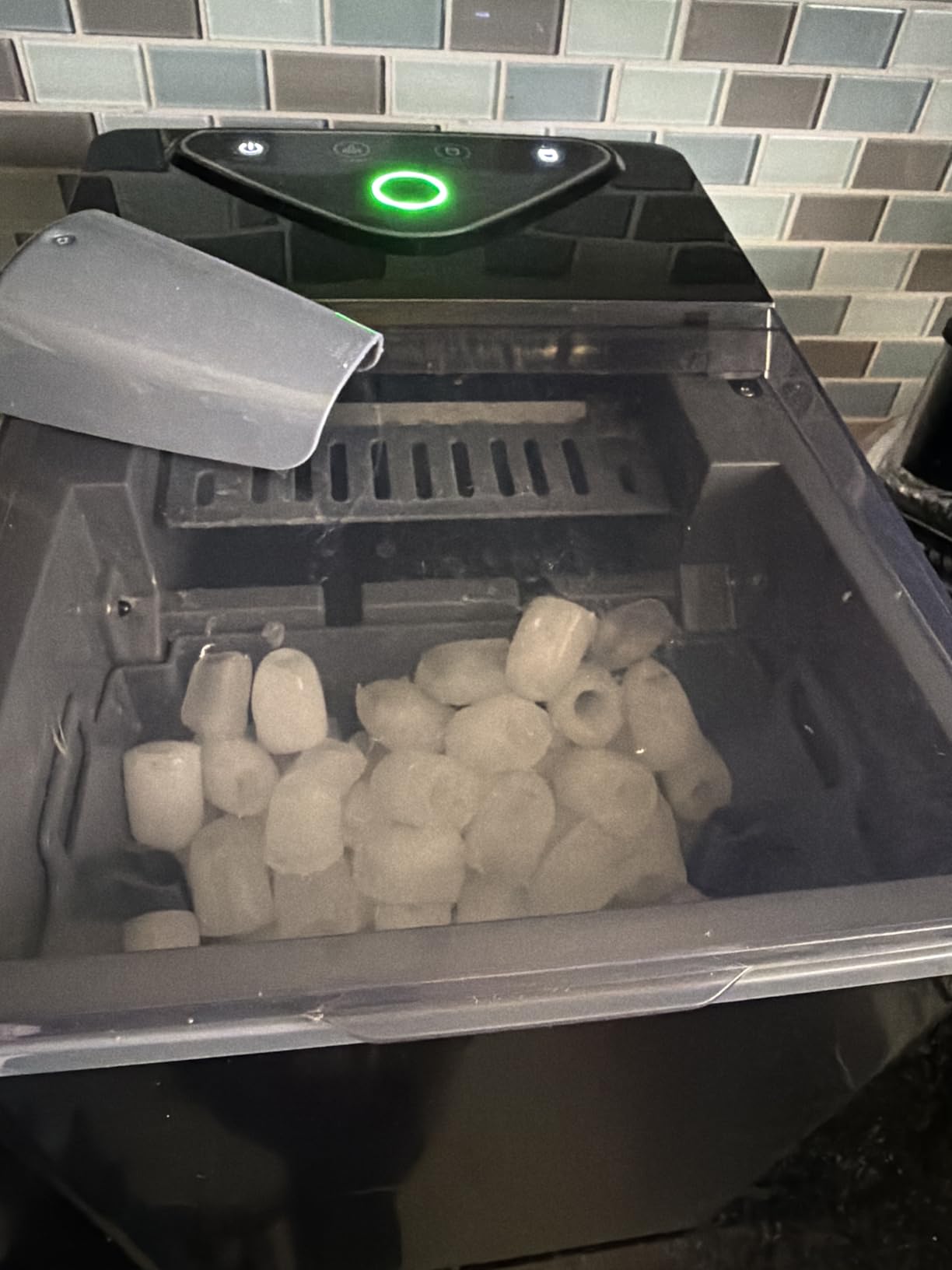 Nugget Ice Maker Countertop, Silonn Chewable Pellet Ice Machine with Self-Cleaning Function, 36lbs/24H Portable Ice Makers for Home Kitchen Office, Black customer photo 1