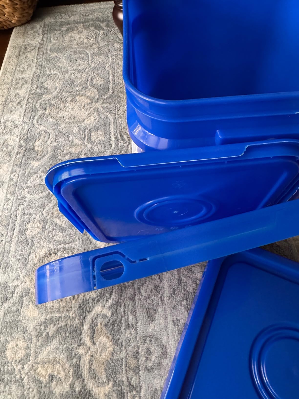 Mumufy 5 Pcs 3.5 Gallon Square Food Grade Bucket with Lid, White customer photo 2
