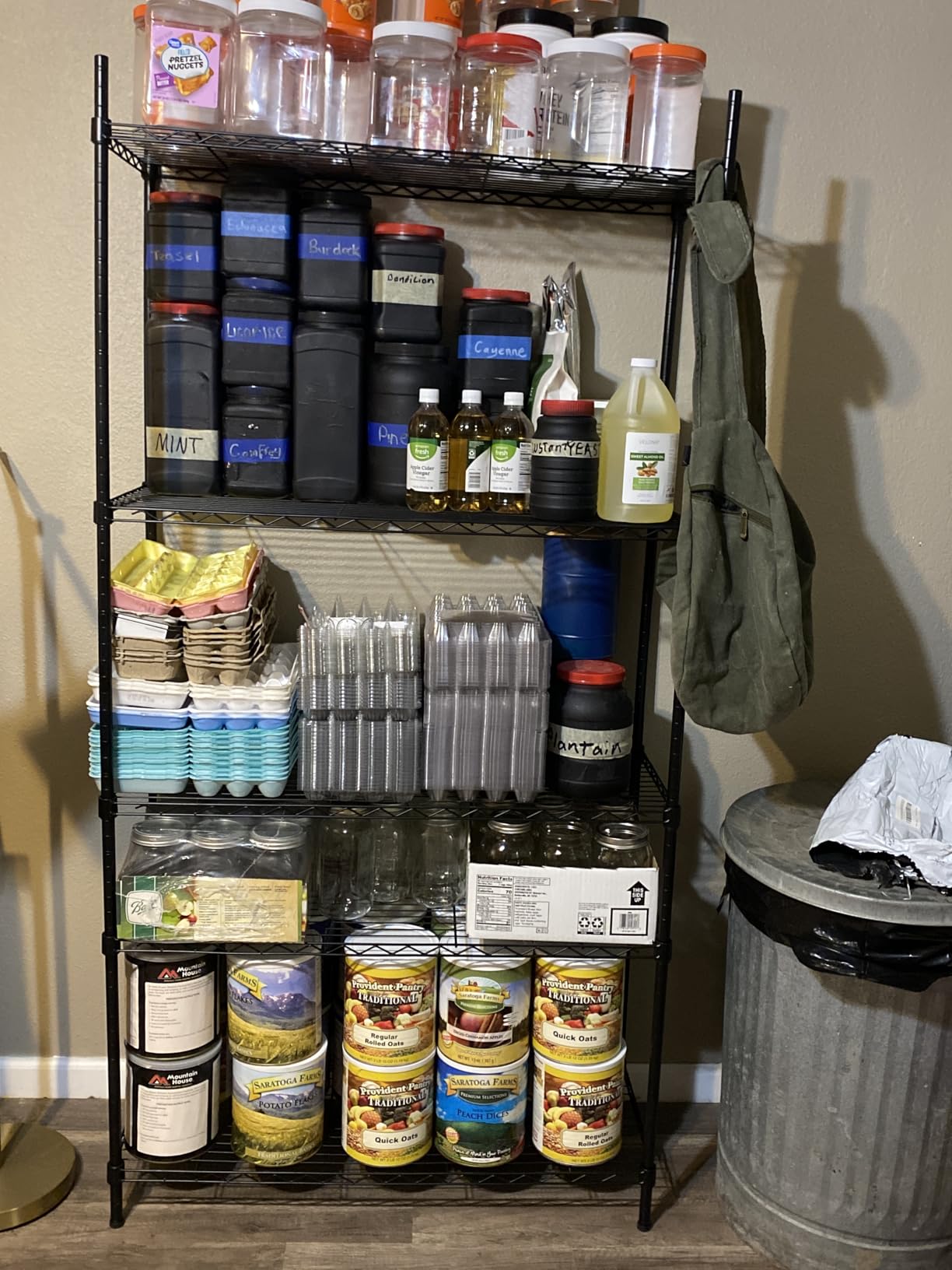 REIBII 72''H Metal Shelving 5-Tier Storage Shelves,1100lbs, Kitchen Pantry customer photo 2