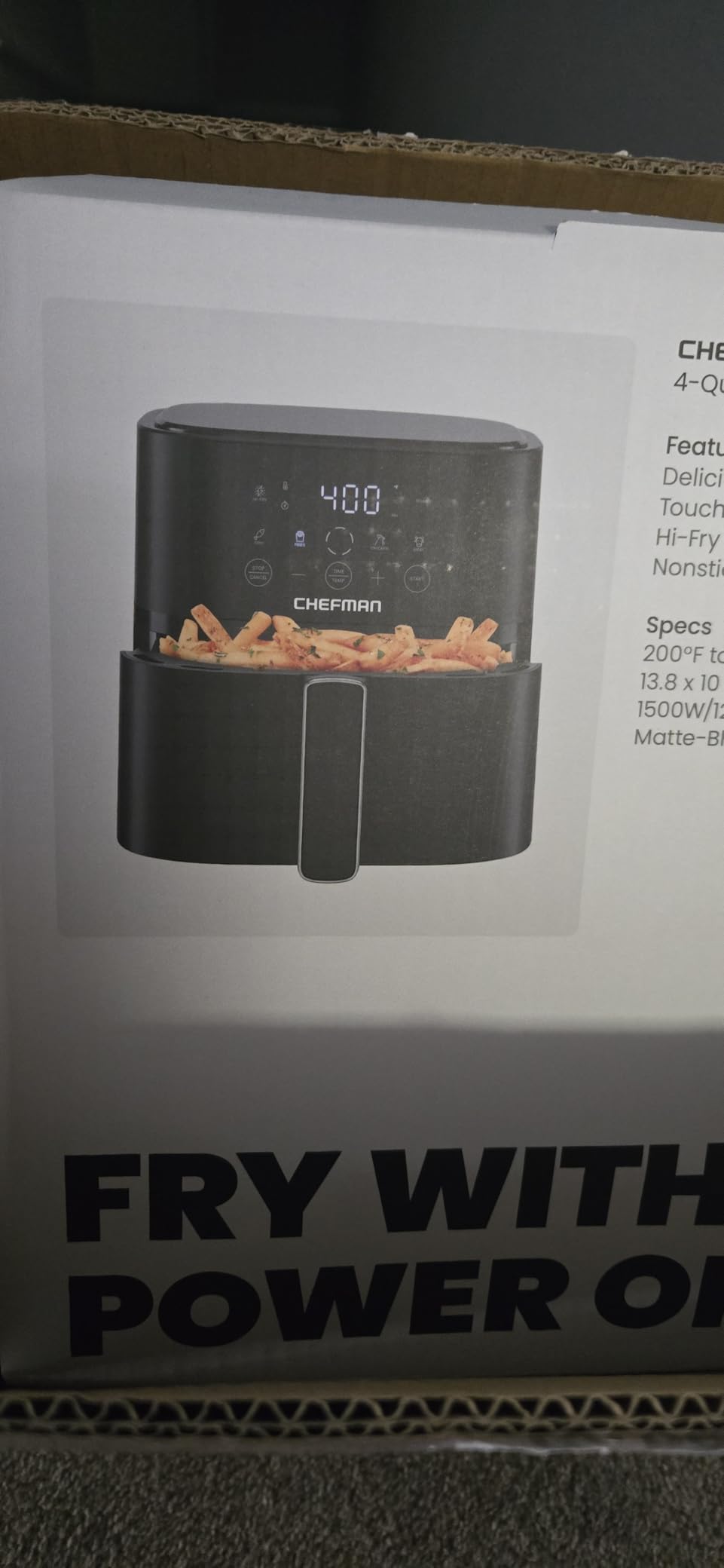 CHEFMAN 6 Quart Dual Basket Air Fryer Oven with Easy View Windows, Sync Finish, Hi-Fry, Auto Shutoff, 2 Independent 3Qt Nonstick Dishwasher Safe Frying Baskets, Digital Double Air Fryer - Black customer photo 1