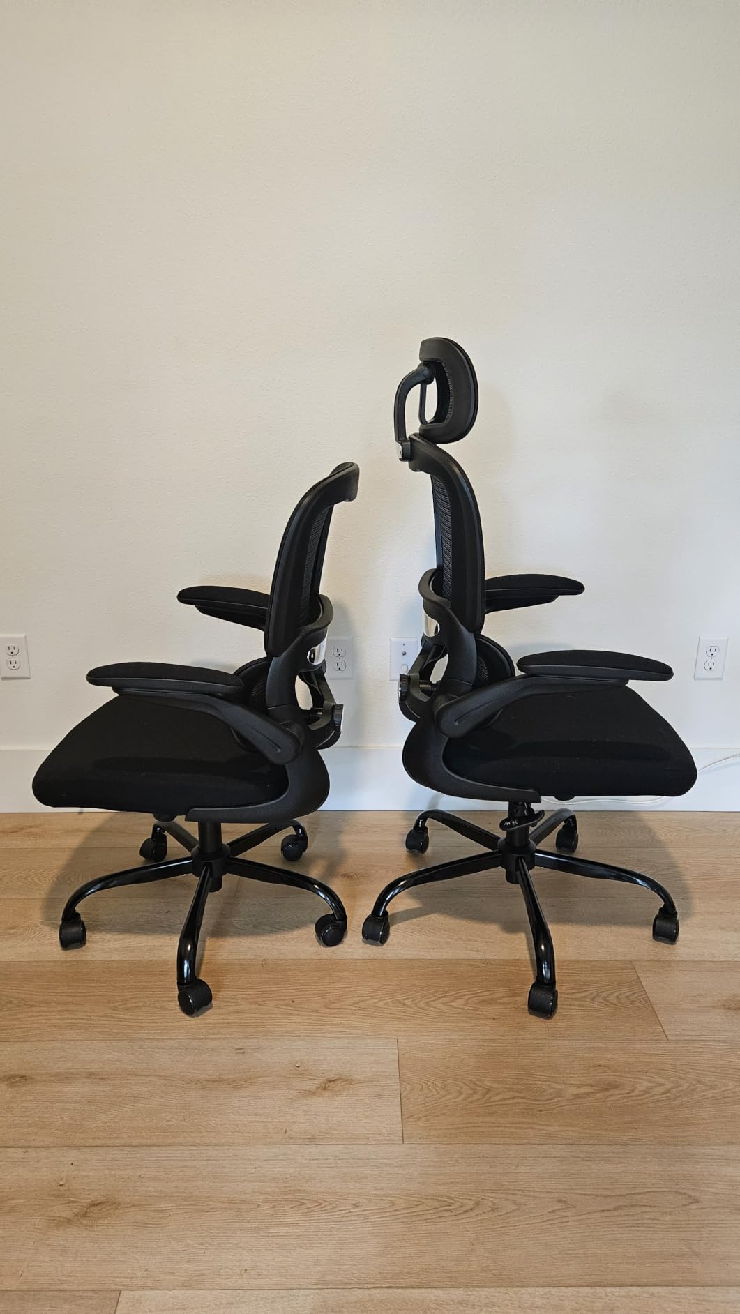 TRALT Office Chair Ergonomic Desk Chair - Gaming Chair with Lumbar Support | 330 LBS Home Office Desk Chairs with Headrest, Reading Chair with Flip-up Armrests, Comfortable Computer Chairs Black customer photo 1