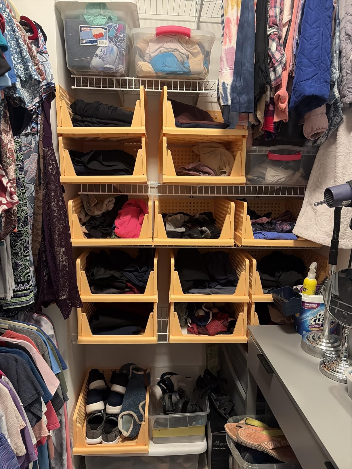 SNSLXH Closet Organizers and Storage, 5 Pack Stackable Closet Bins customer photo 2