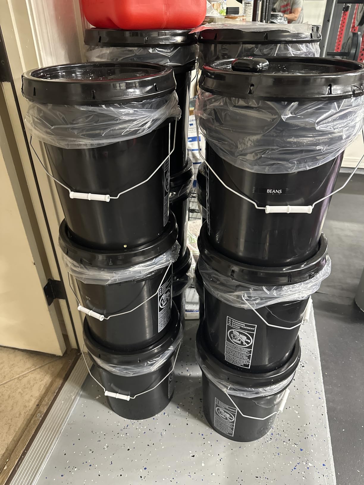 MKS Plastics White 5-Gallon Heavy-Duty Bucket with Airtight Lid, 6-Pack customer photo 2