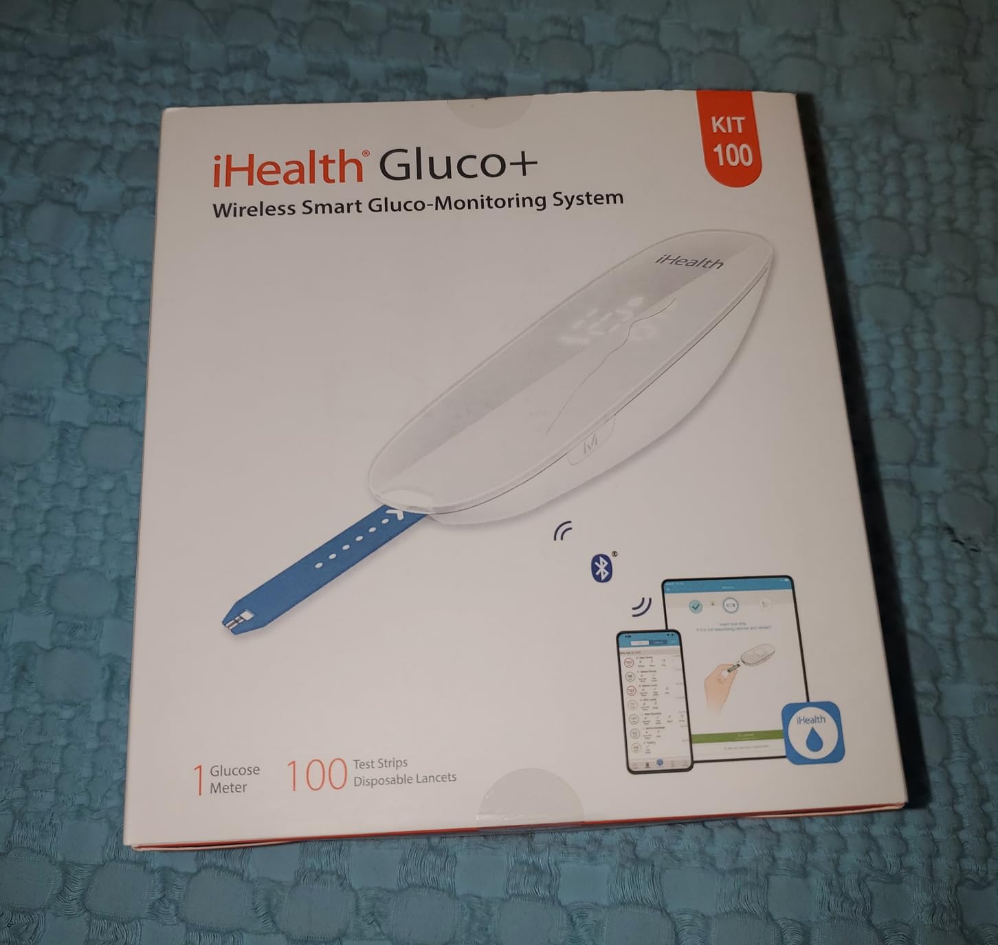 iHealth Gluco+ Wireless Smart Glucose Monitor Kit, 100 Strips & 100 Lancets customer photo 1