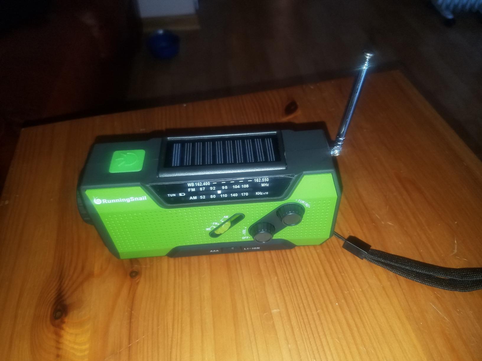 RunningSnail Hand Crank Emergency Radio with 3 Built-in Cable for Hurricane customer photo 1