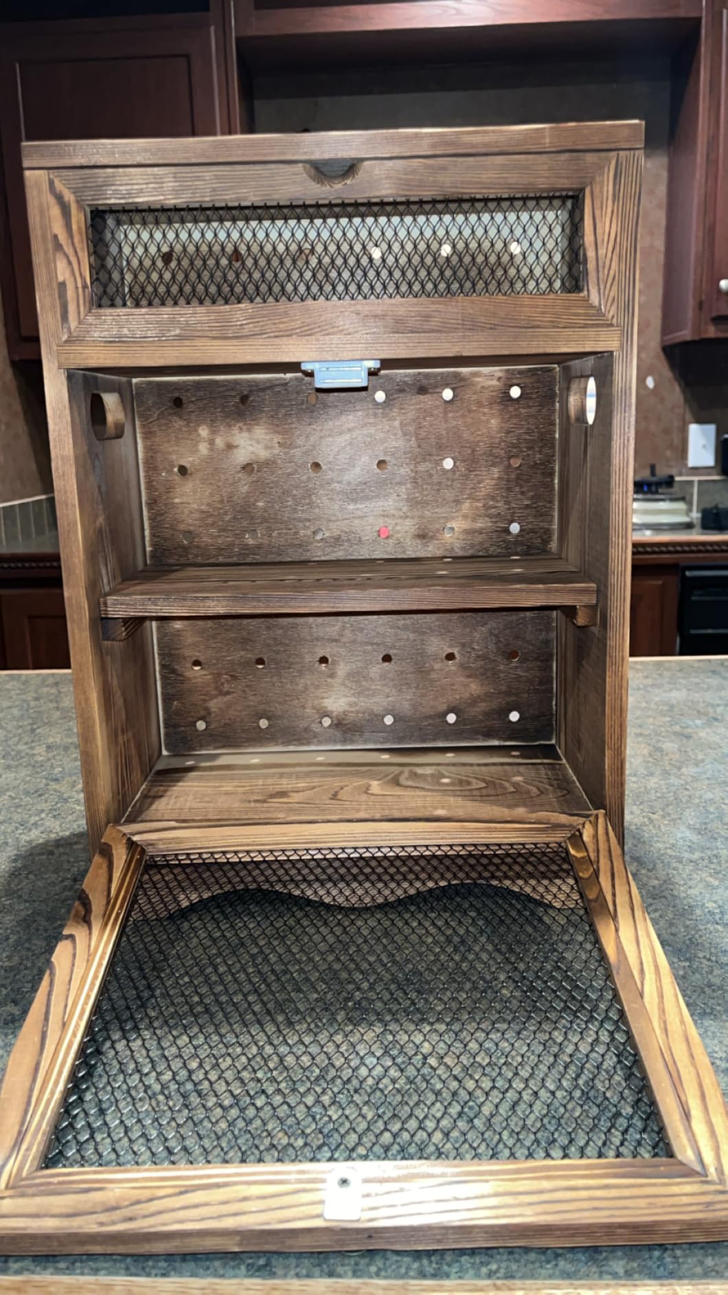 Ikee Design Free Assemble Wood Countertop Potato and Onion Storage Cabinet customer photo 2