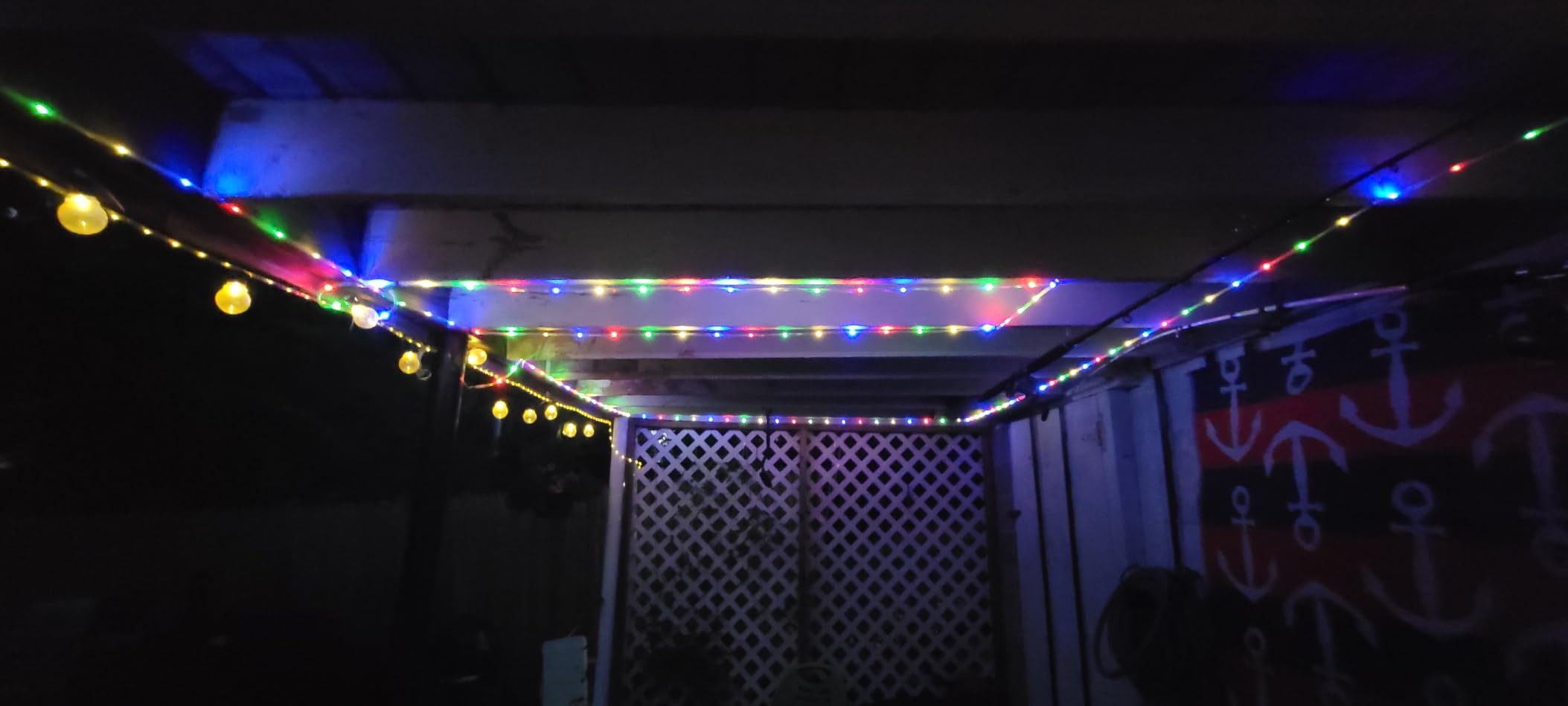 ICRGB Solar Rope Lights Outdoor, 66Ft 200LED 1800mAh Christmas String Lights with Remote, Type C, 19 Modes & Timer, IP67 Waterproof, Solar Light for Tree Patio Porch, Warm White to Multicolor customer photo 1