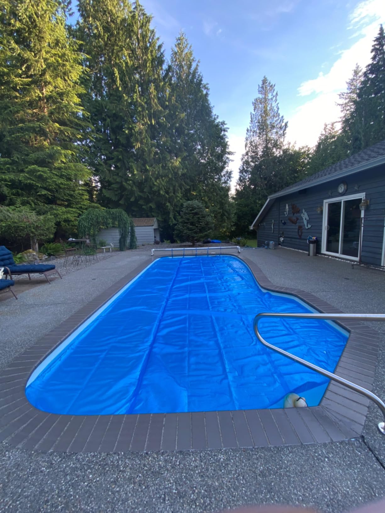 BigXwell Solar Pool Cover, 12Mil Round 18 Foot Solar Blanket for Above-Ground and In-Ground Pools, Swimming Pool, Blue 1200Series (Round 18 FT) customer photo 2