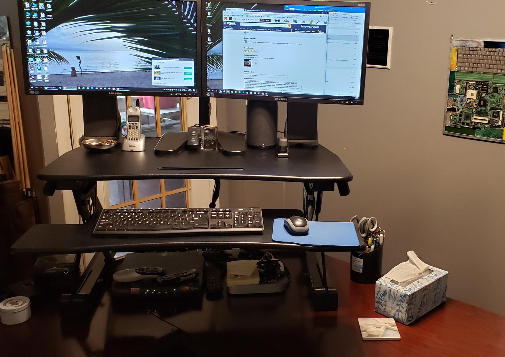 38 Inch Standing Desk Converter, Adjustable Height customer photo 1