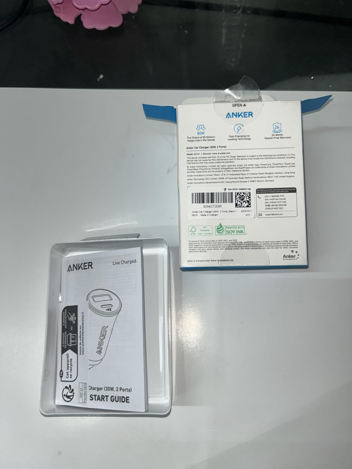 Anker 30W 2-Port PowerIQ 3.0 USB C iPhone Car Charger, Type-C Car Adapter customer photo 2