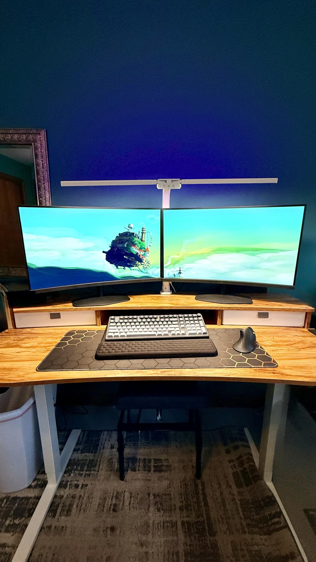 HUANUO 48 x 24 Electric Standing Desk with 2 Drawers, Black customer photo 1