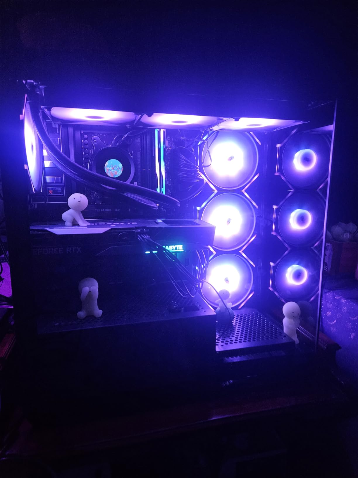 darkFlash ATX Mid-Tower PC Case, Pre-Install 4 PWM ARGB Fans Computer Case, Full View Dual Tempered Glass Gaming PC Case, Type C Port, Supports up to 360mm Water Cooling Radiator,White(DS900) customer photo 2