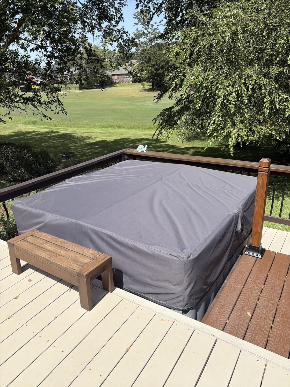 Round Waterproof Hot Tub Cover Outdoor Spa Cover Cap(83''x 20'') customer photo 1