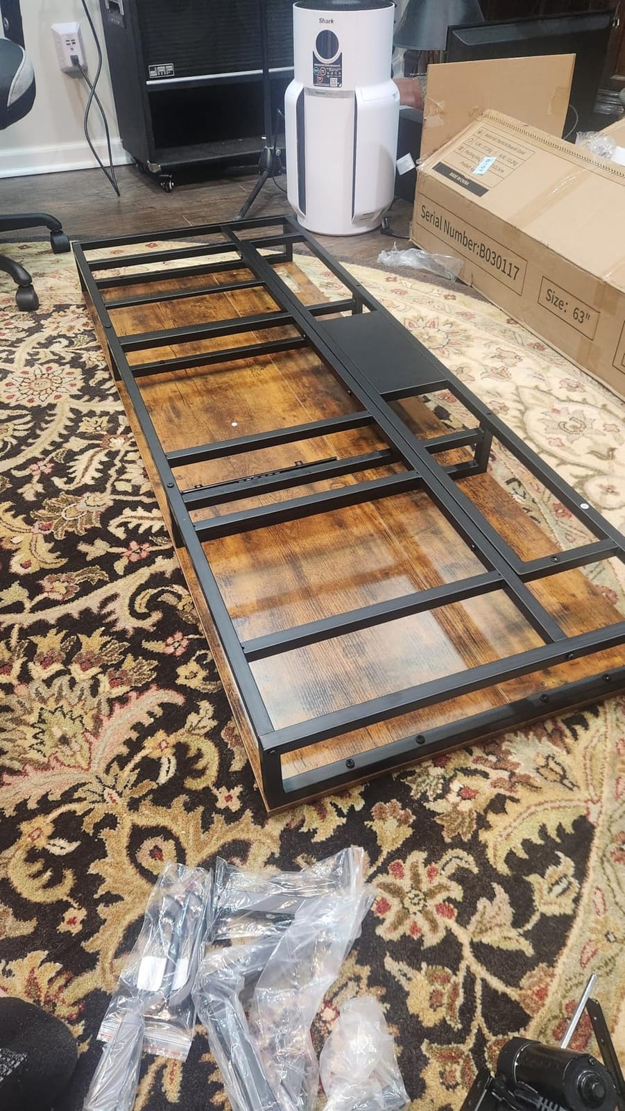 AODK 55 Inch Standing Desk with Drawers & Keyboard Tray, Rustic Brown customer photo 1