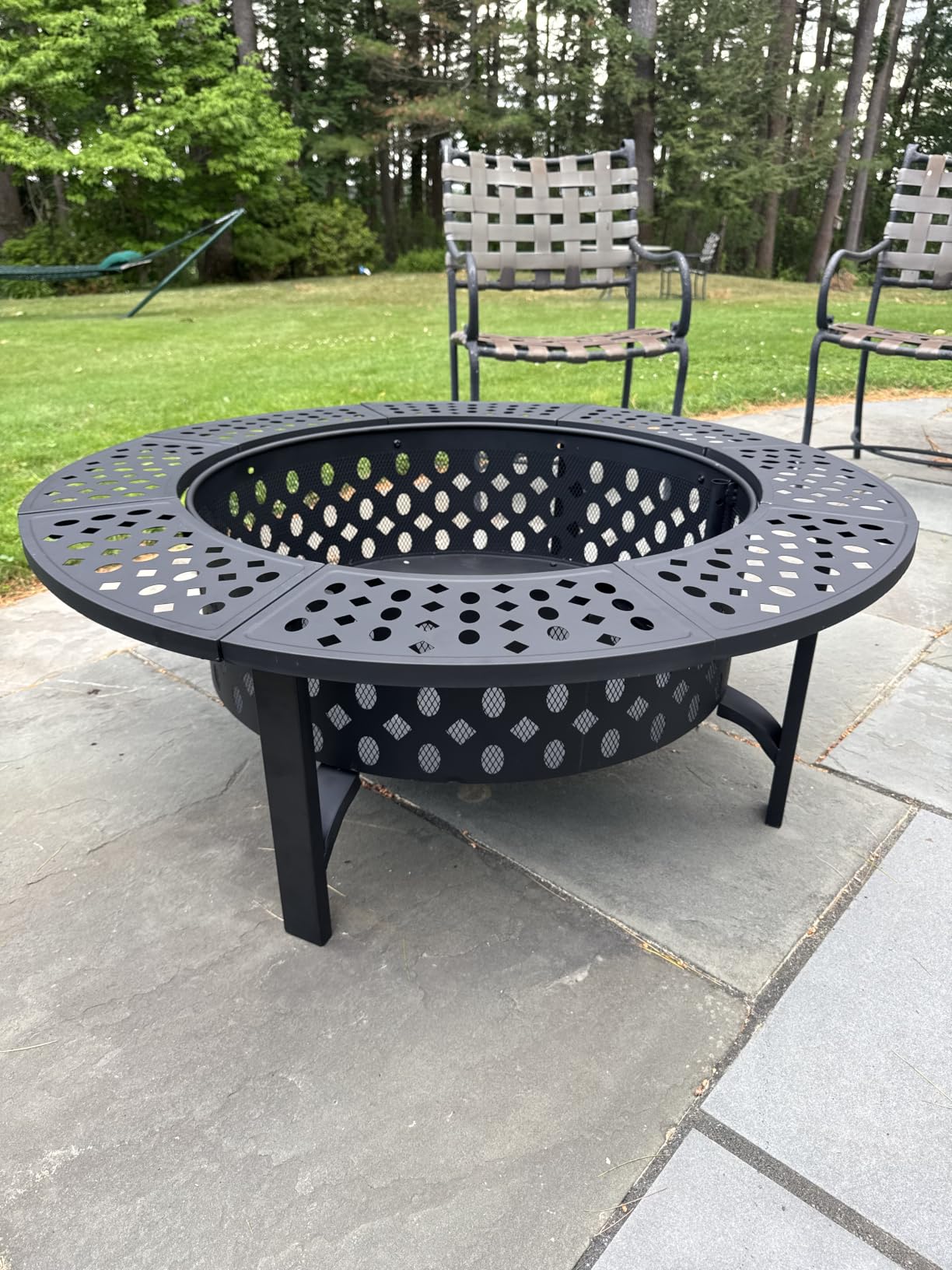 OutVue 42 Inch Fire Pit with 2 Grills, Lid, Poker customer photo 2