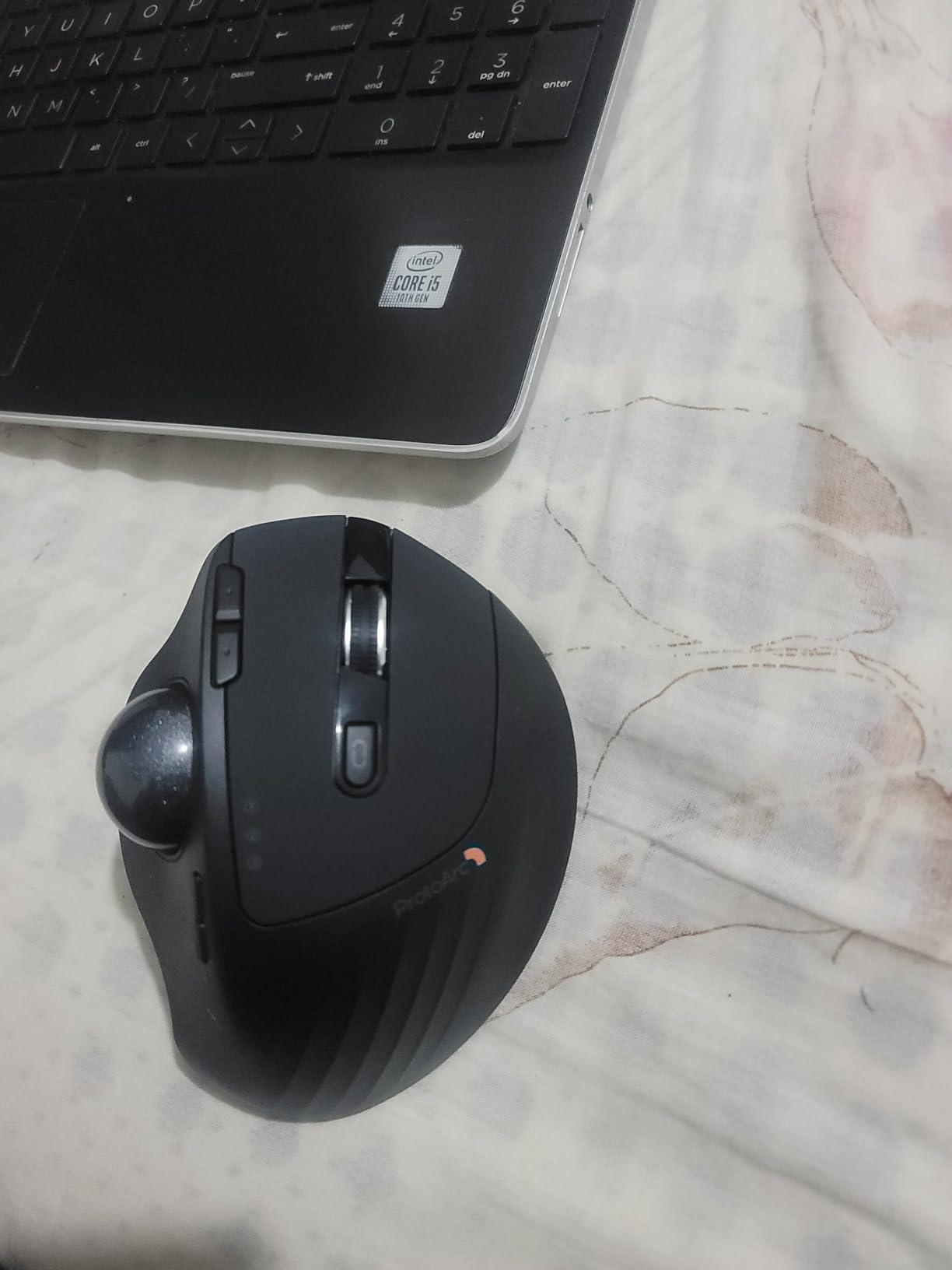 ProtoArc EM01 NL Wireless Trackball Mouse, Rechargeable Thumb Control, Gray | 0/20° Adjustable Angle to Reduce Fatigue, Triple-Device Bluetooth & 2.4G USB-A for Office Use, Silent Click, Easy to Clean customer photo 2