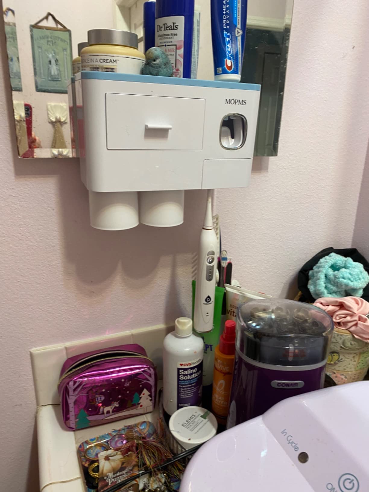 MOPMS Electric Toothbrush Holders Wall Mounted for Bathrooms 2Pcs customer photo 1