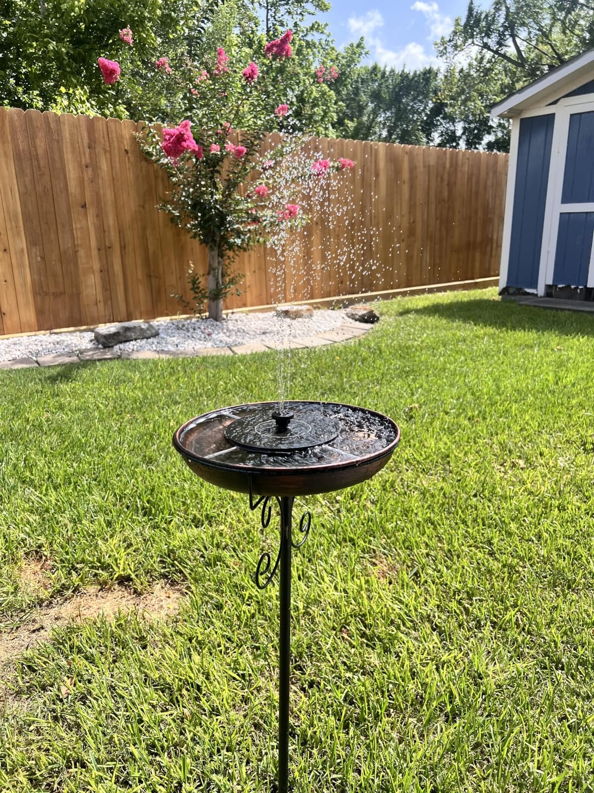 Daoeny 35In Metal Bird Bath for Outside, Vintage Freestanding Birdbaths & Birdfeeder, Bird Baths Feeder Bowl for Outdoors Garden Patio Yard Lawn Decor, Upgraded 5-Pronged Base (Antique Bronze) customer photo 1