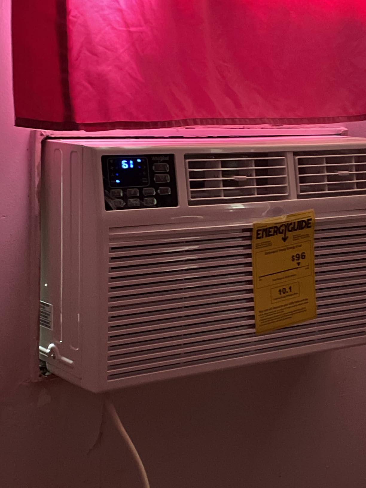 Whirlpool 10,000 BTU Wall Air Conditioner, Remote Control, White customer photo 1