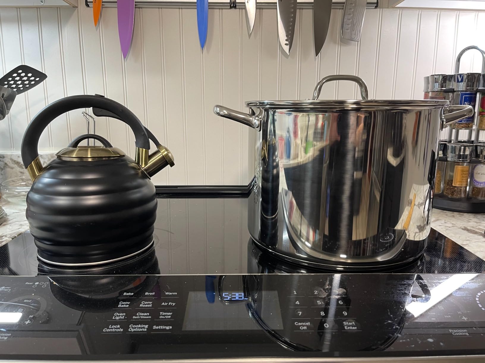 E-far 12 Quart Cooking Stock Pot, Large Stainless Steel Pot for Canning Simmering Stewing, Heavy Duty Cookware with Tri-ply Base for Induction Gas Stoves, Soup Pots with Glass Lid, Dishwasher Safe customer photo 1