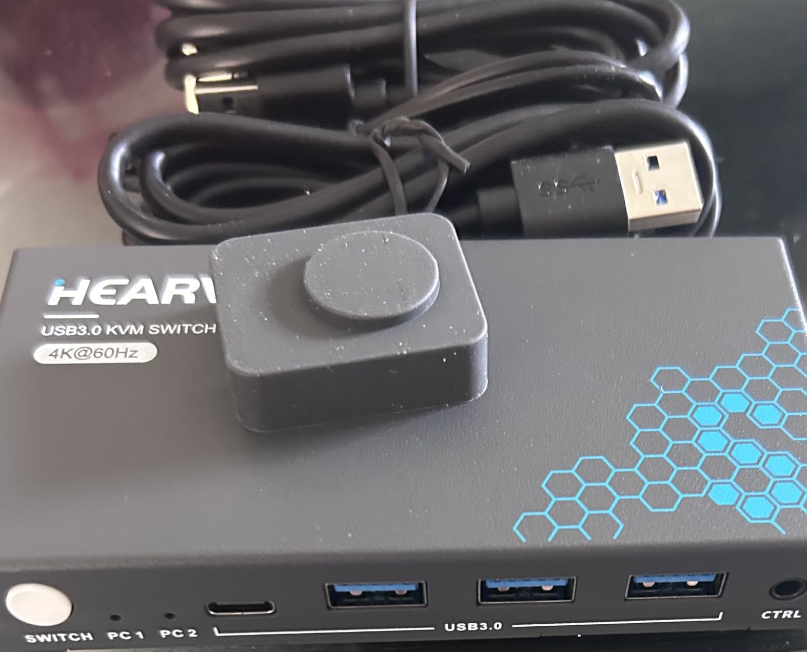 Hearvo USB 3.0 HDMI KVM Switch for 2 Computers 1 Monitor, 4K@60Hz, S7232H customer photo 1