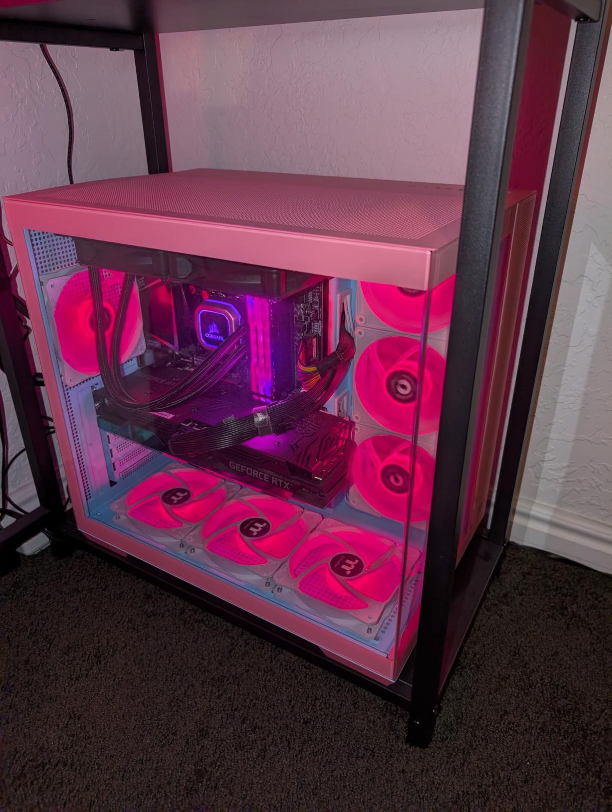 Thermaltake View 380 TG ARGB Snow ATX Case; 4x120mm ARGB Fans Included; Supports Hidden-Connector Motherboard; Front & Side Dual Tempered Glass Panel; CA-1Z2-00M6WN-00; 3 Year Warranty customer photo 2