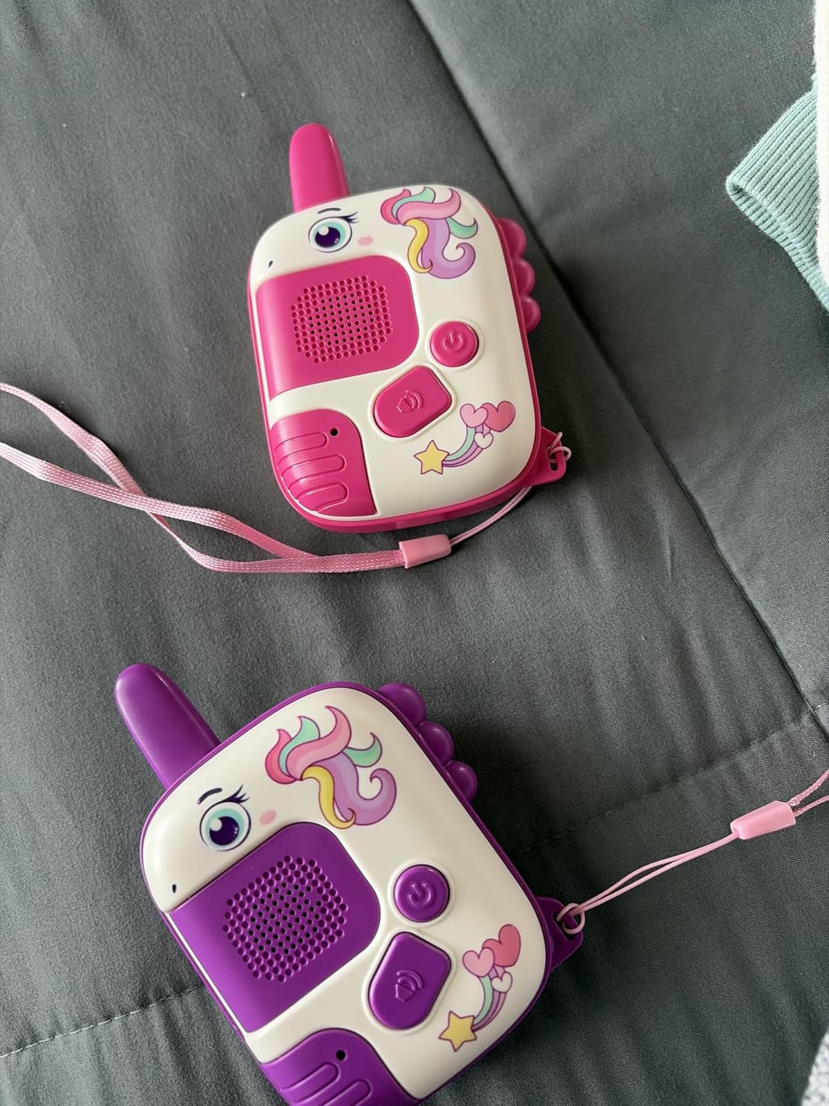 Walkie Talkies Toys for Girls:Unicorn Toys 2 Pack Birthday Gifts for 3 4 5-7 8 Year Old Girls Toy for 4 5 6 7 8-10 Year Old Camping Outdoor Game,Christmas Stocking Stuffers for Girls Kids customer photo 2